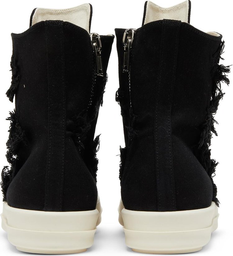 Rick Owens DRKSHDW Strobe Cotton Denim Slashed High Black Milk