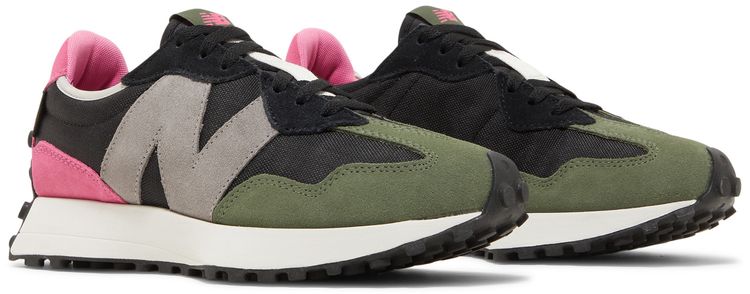 New Balance 327 Black Pink Green