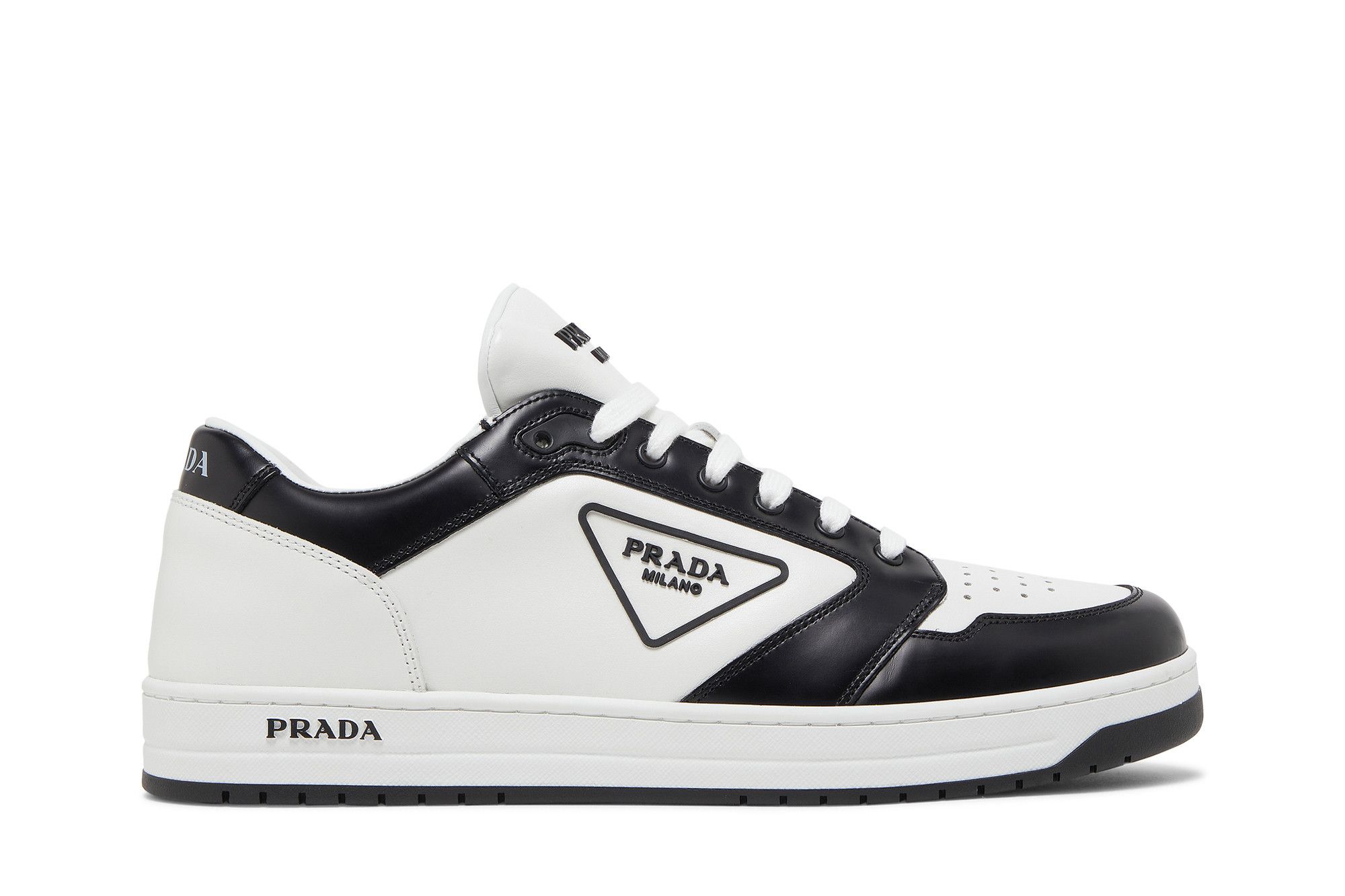 Prada New Avenue Leather Low White Black