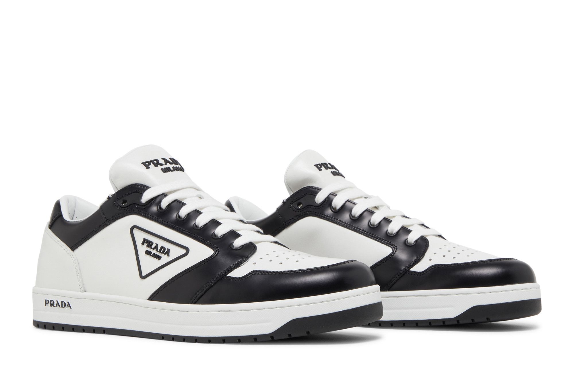 Buy Prada New Avenue Leather Low 'White Black' - 2EE363 3LJ6 F0964