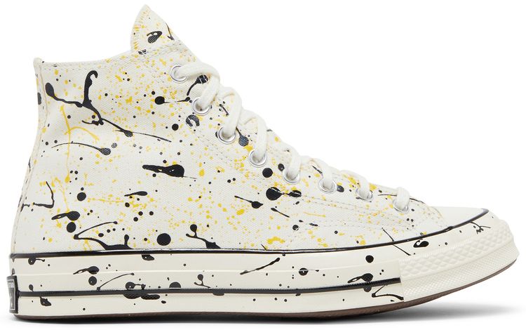 Converse Chuck 70 High Archive Paint Splatter   Egret
