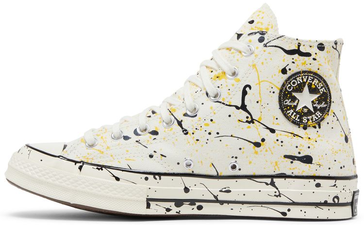 Converse Chuck 70 High Archive Paint Splatter   Egret