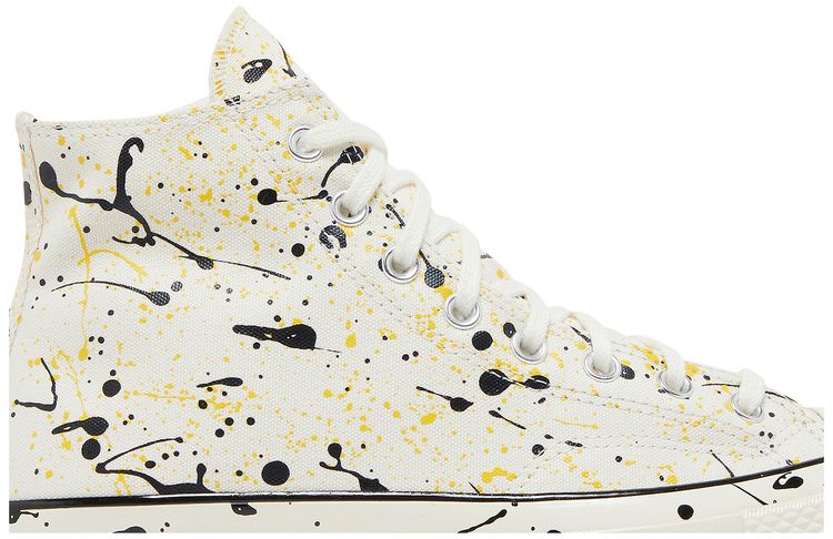 Converse Chuck 70 High Archive Paint Splatter   Egret