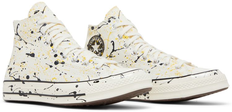 Converse Chuck 70 High Archive Paint Splatter   Egret