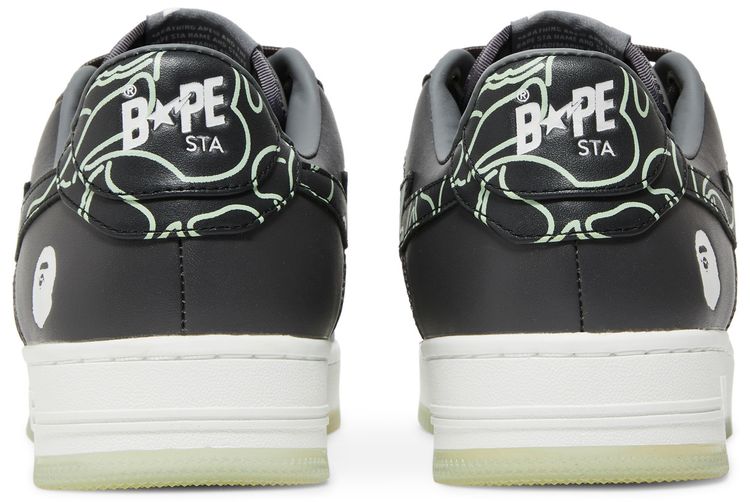 Bapesta Text Code Camo   Charcoal