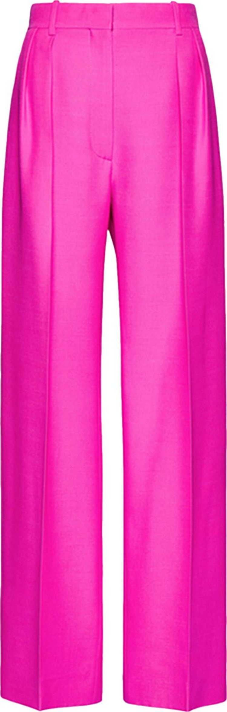 Valentino Crepe Couture Straight Leg Trousers 'Pink'