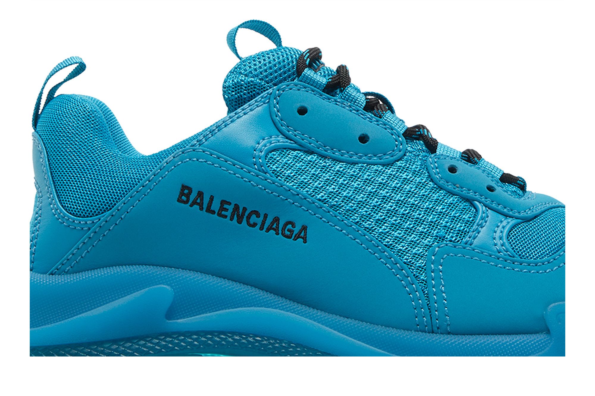 Size 10.0 Balenciaga Triple S Sneaker Clear Sole Blue