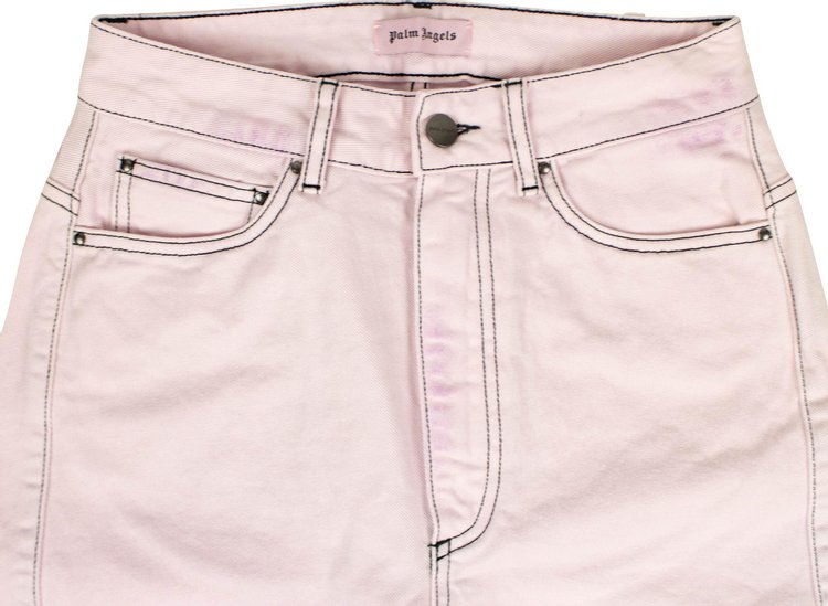 Palm Angels Curved Seam Jeans Pants Pink