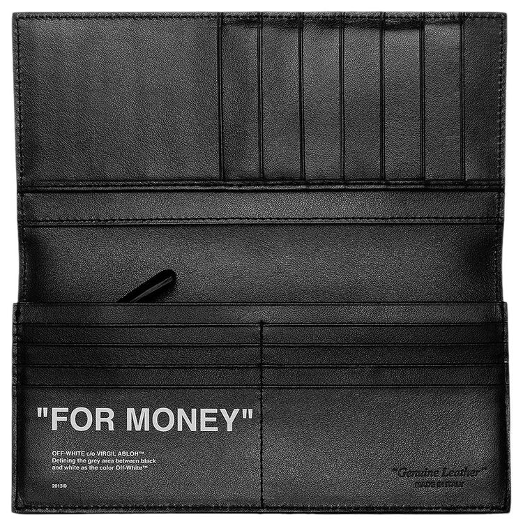 Off White Quote Yen Wallet SilverBlack