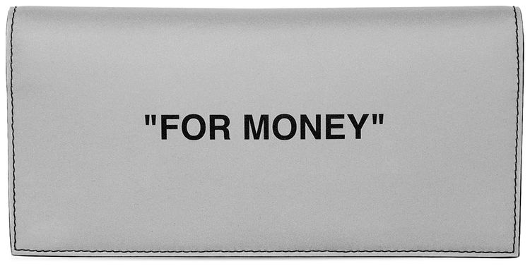 Off White Quote Yen Wallet SilverBlack