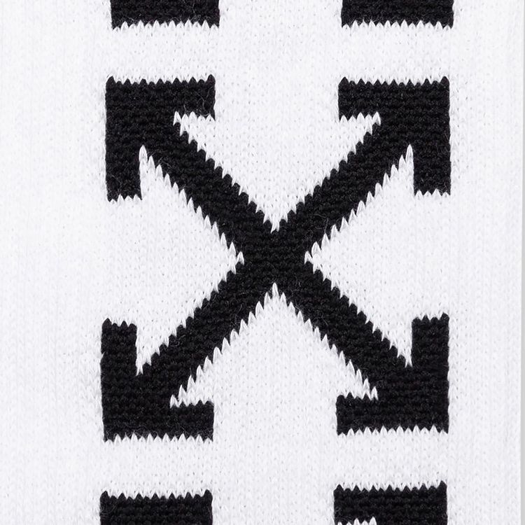 Off White Arrow Mid Length Socks WhiteBlack