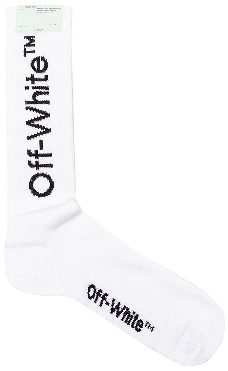 Off White Arrow Mid Length Socks WhiteBlack
