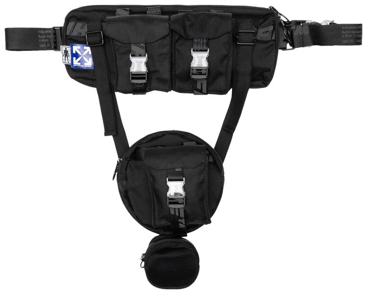 Off White Combinable Fanny Pack Black