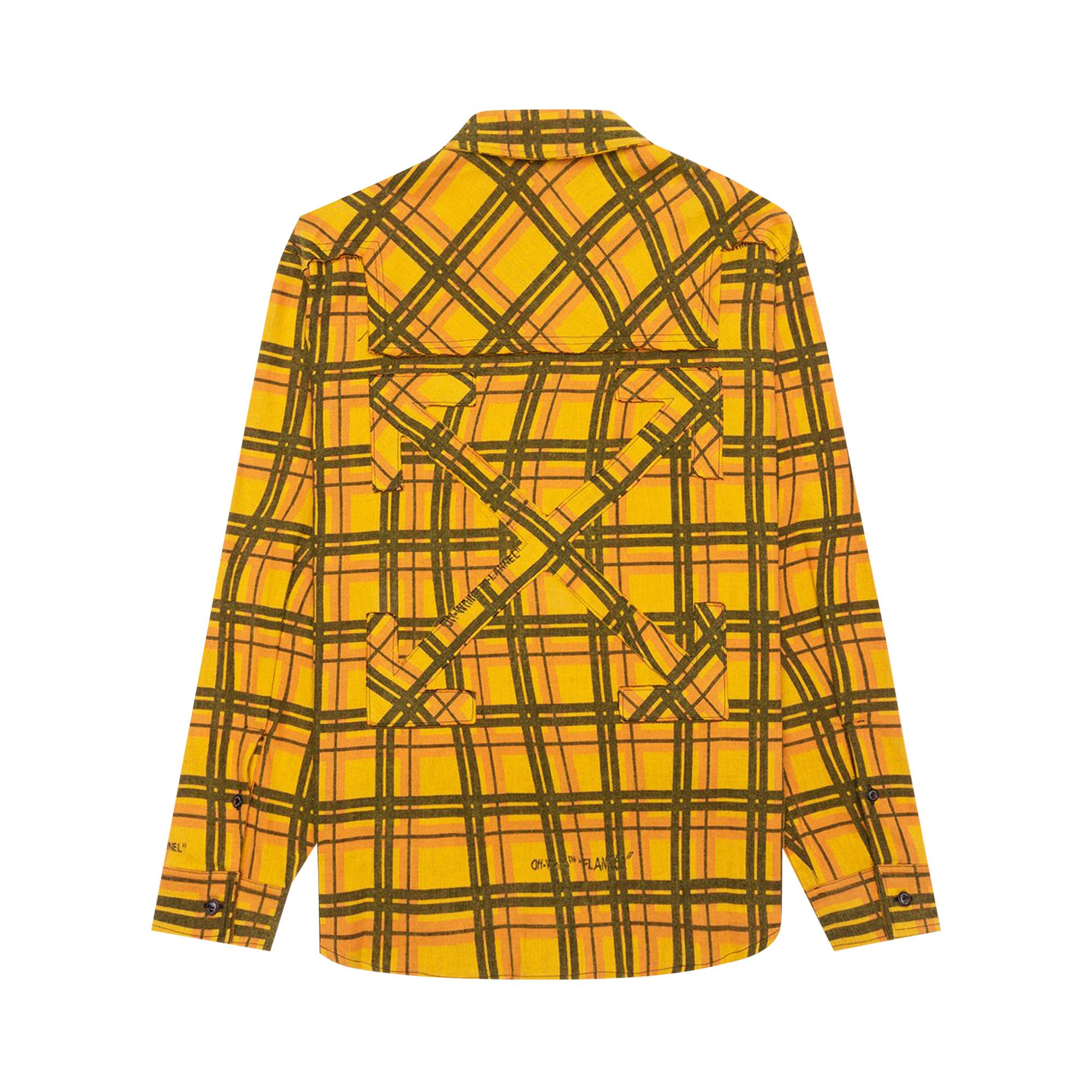Yellow off white flannel best sale