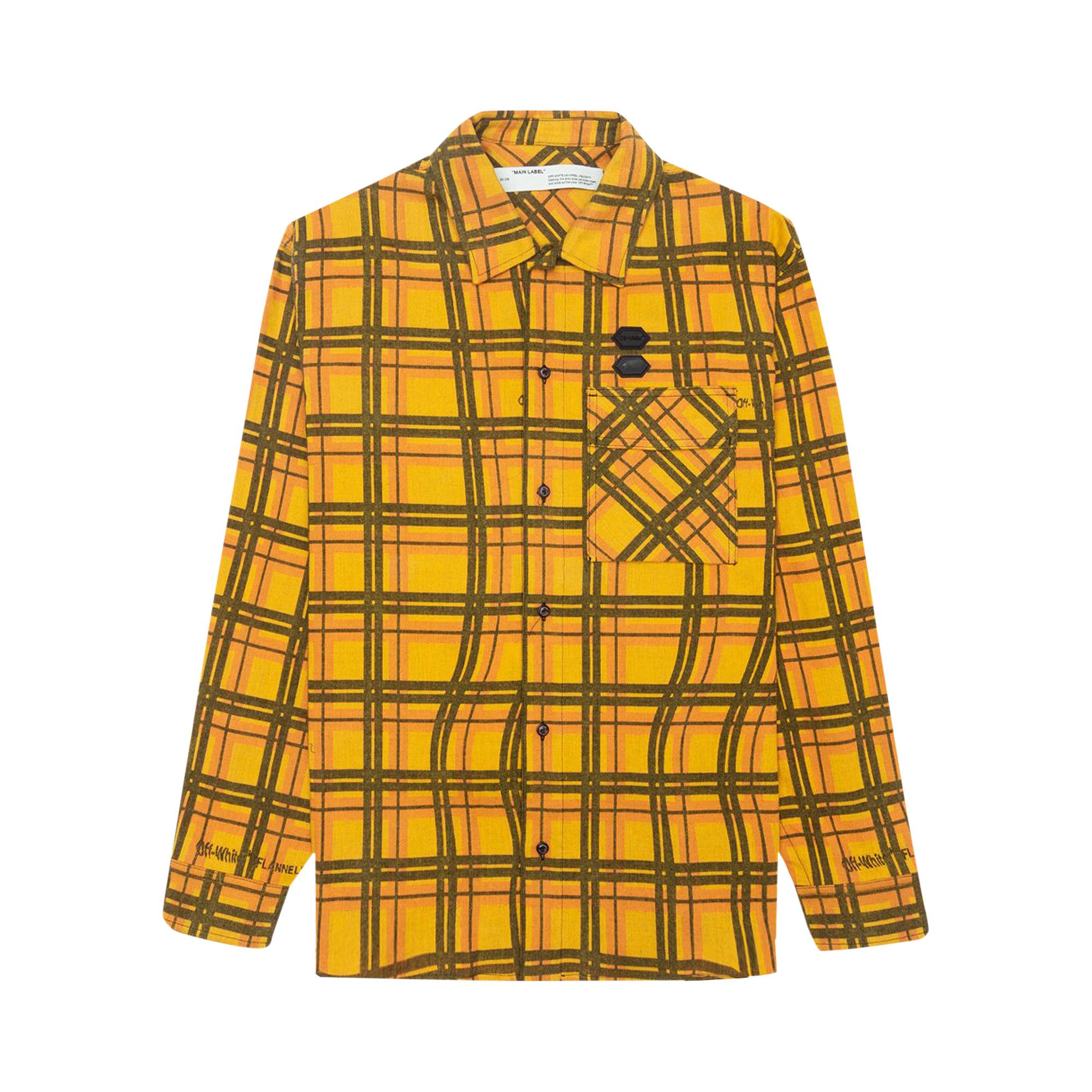 Tシャツ・カットソー Off-White 'Check Flannel' overshirt Off-White長袖ネルシャツ ブラック/ホワイト/グレー