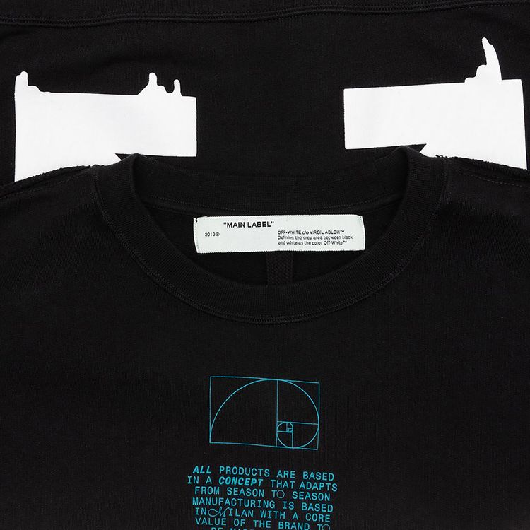 Off White Dripping Arrows Incompiuto Crewneck BlackWhite