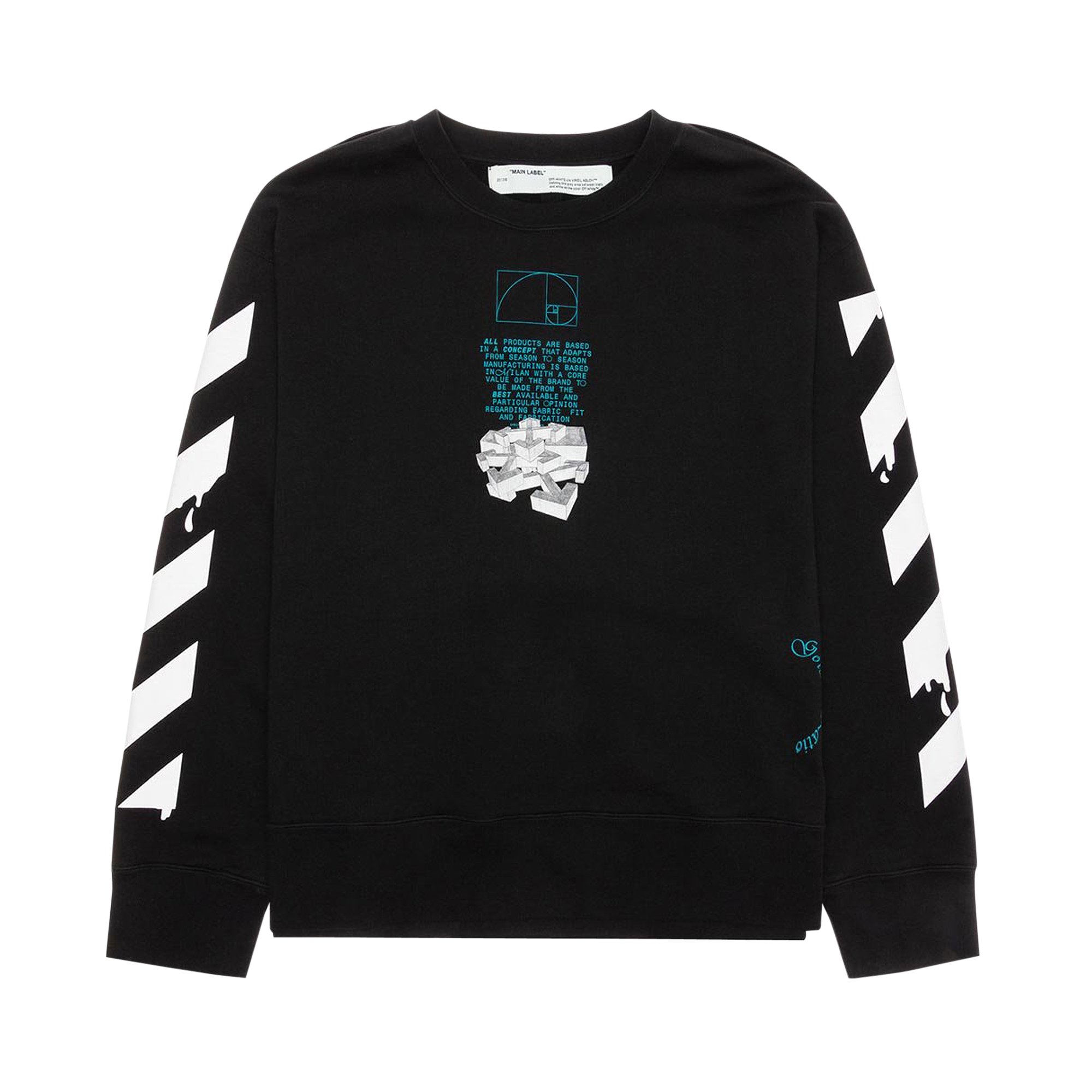 Buy Off-White Dripping Arrows Incompiuto Crewneck 'Black/White