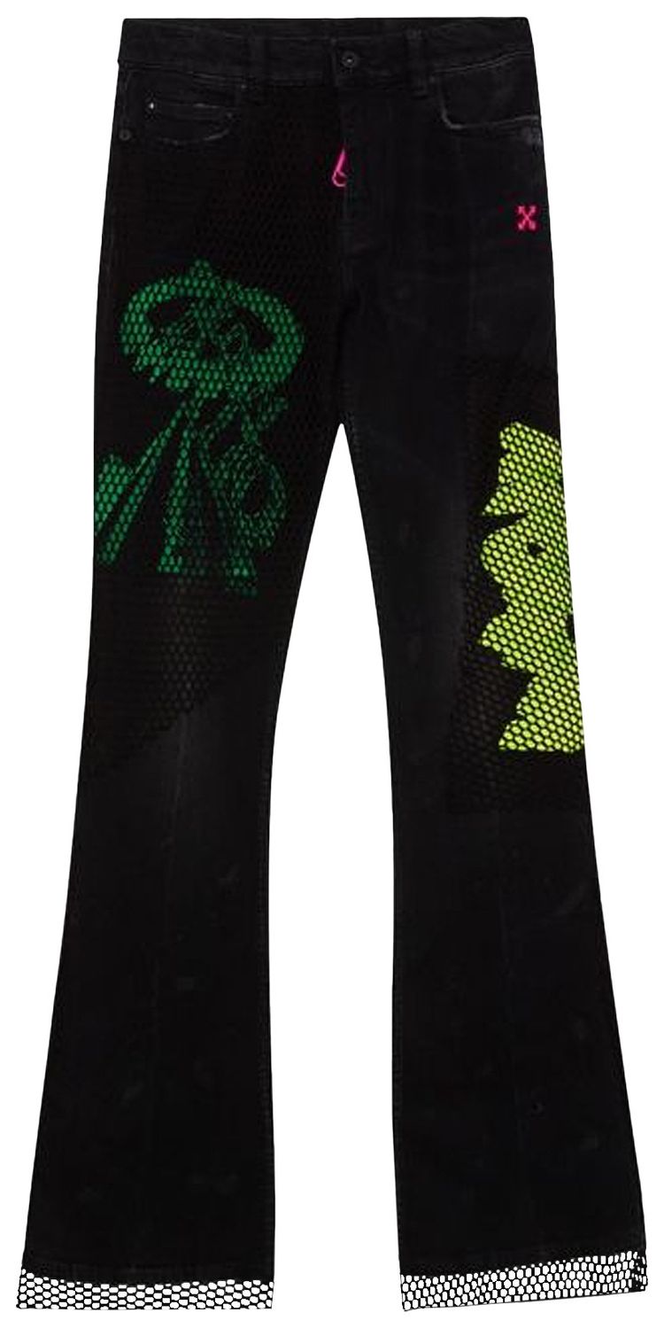 Off White Vintage Skinny Stacked Jeans Black