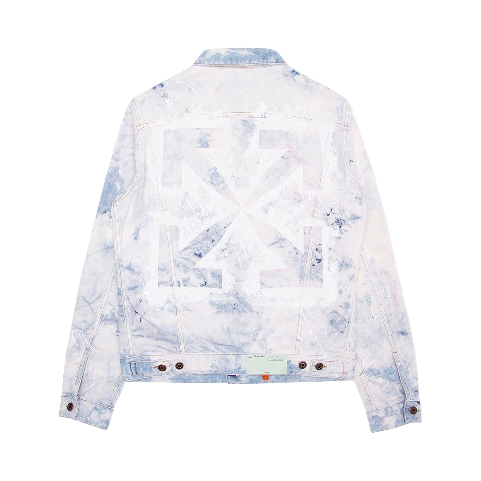 Off white multicolor denim jacket top