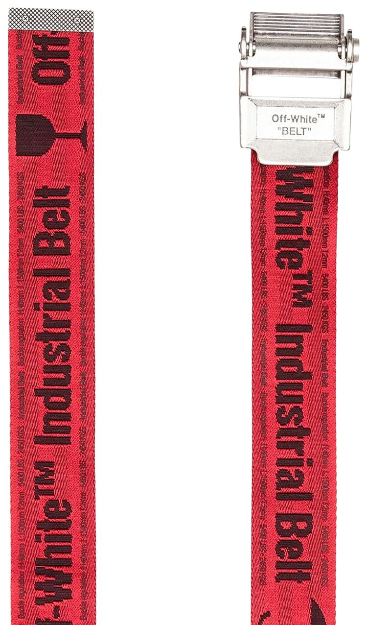 Off White 20 Industrial Belt Short Red