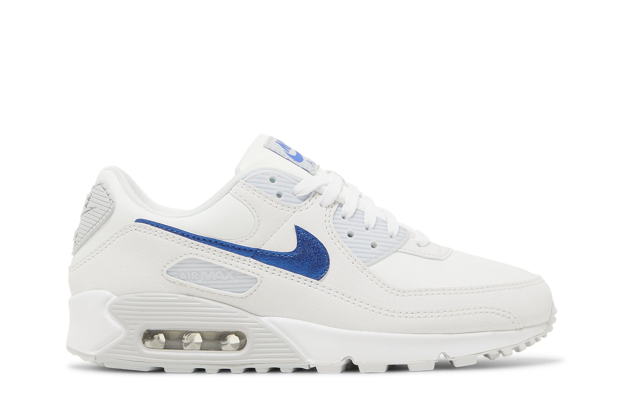 Wmns Air Max 90 'White Metallic Blue'