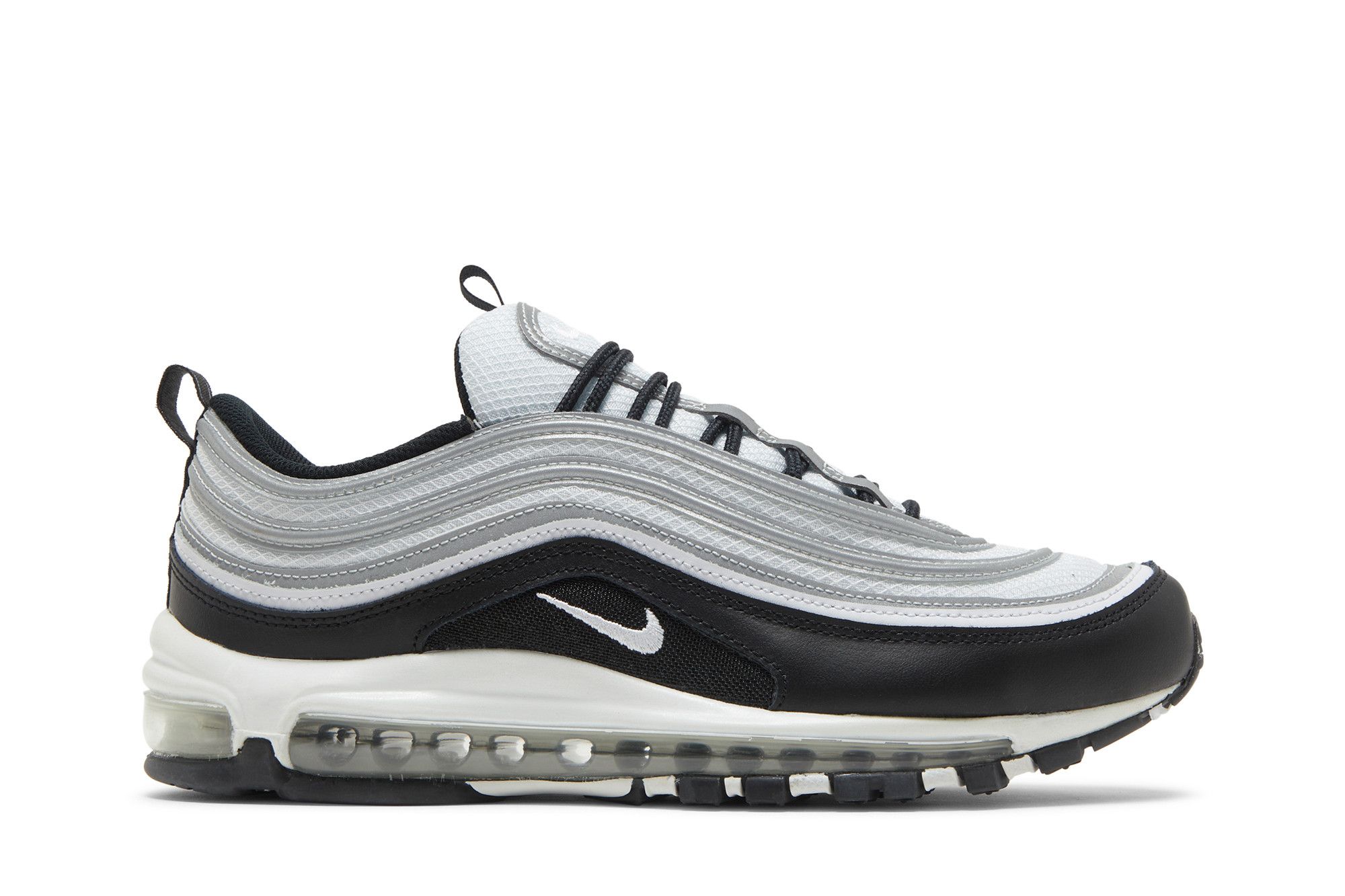 white black silver air max 97