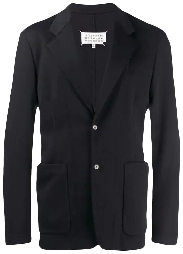 Maison Margiela Cotton Scuba Blazer Black