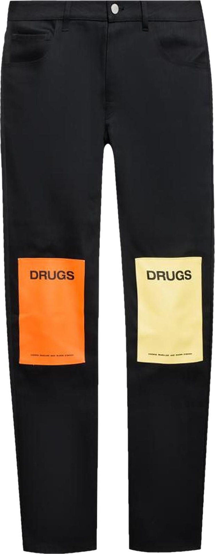 Raf Simons Patchwork Relaxed-Fit Jeans 'Black/Orange'
