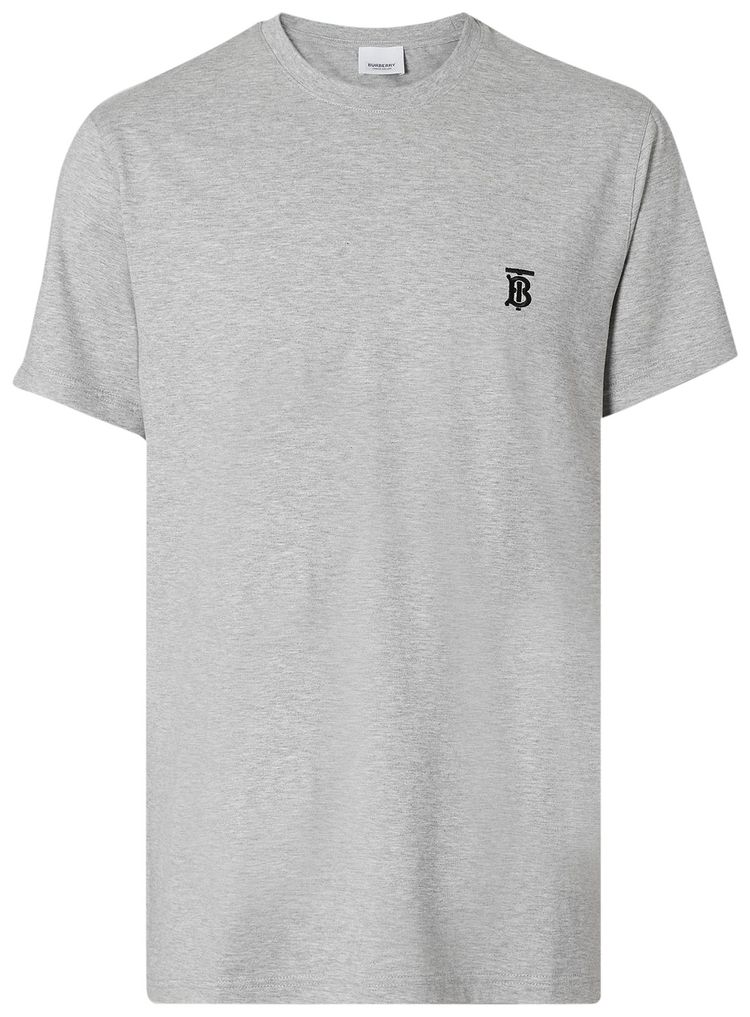 Burberry Tb Embroidered T Shirt Grey