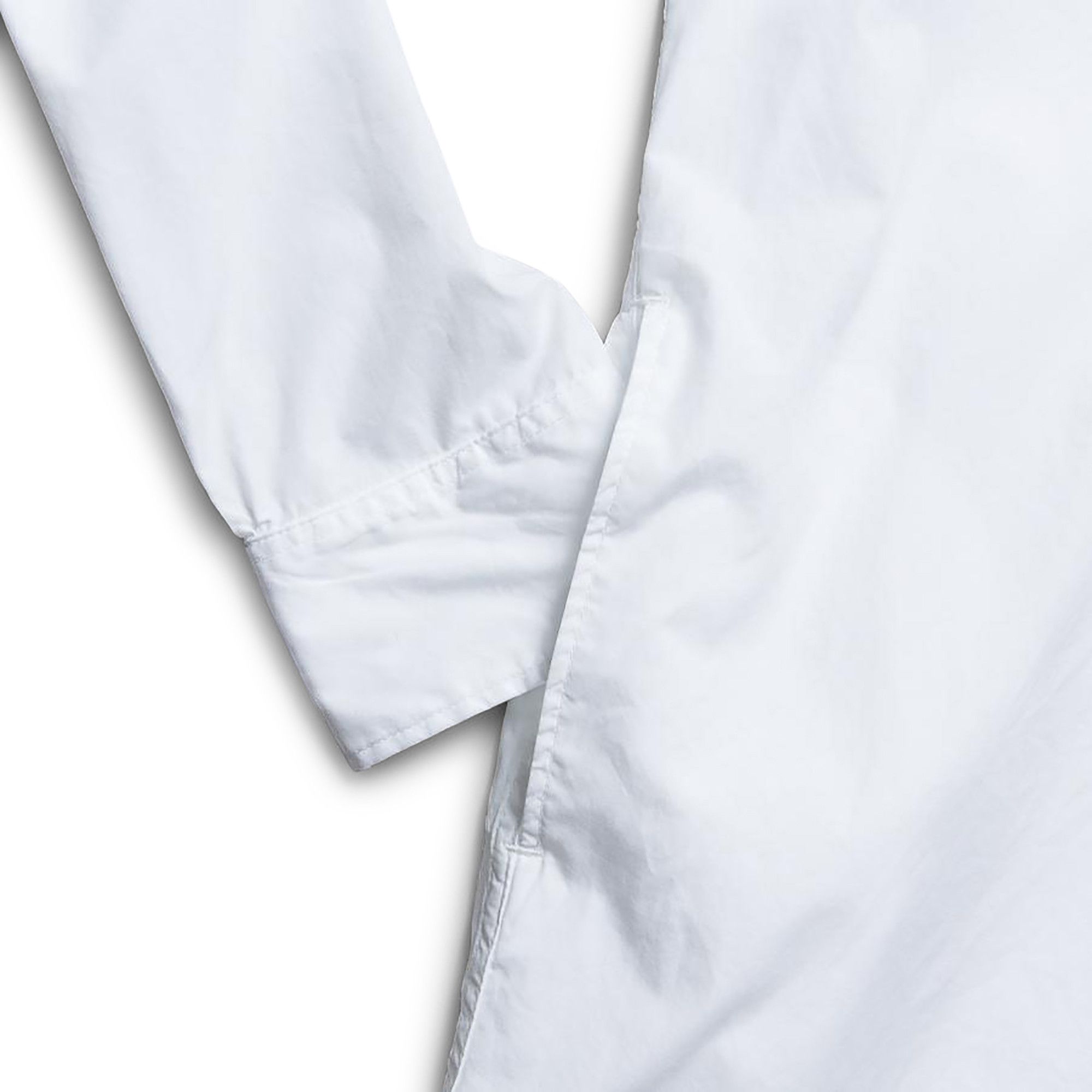Buy Engineered Garments Banded Collar Long Broadcloth Shirt 'White