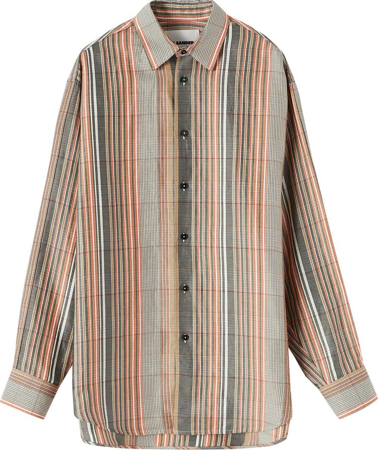 Jil Sander Button Down Collar Shirt 'Open Miscellaneous'