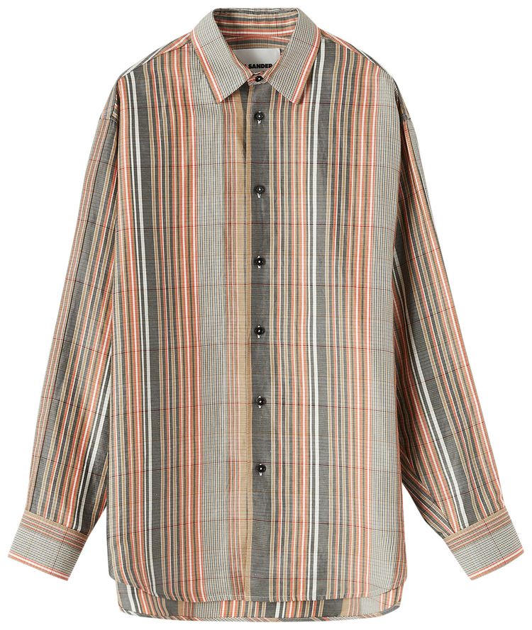 Jil Sander Button Down Collar Shirt 'Open Miscellaneous'