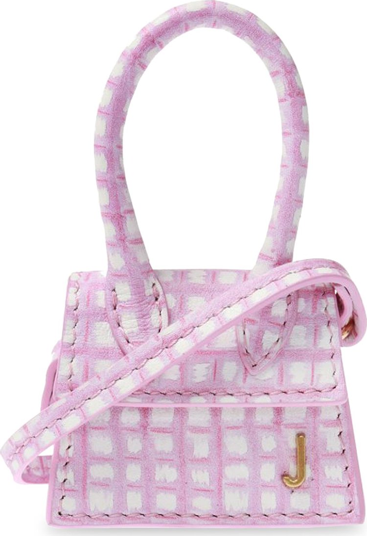 Jacquemus Le Peteit Chiquito Checked Leather Bag 'Print Pink'