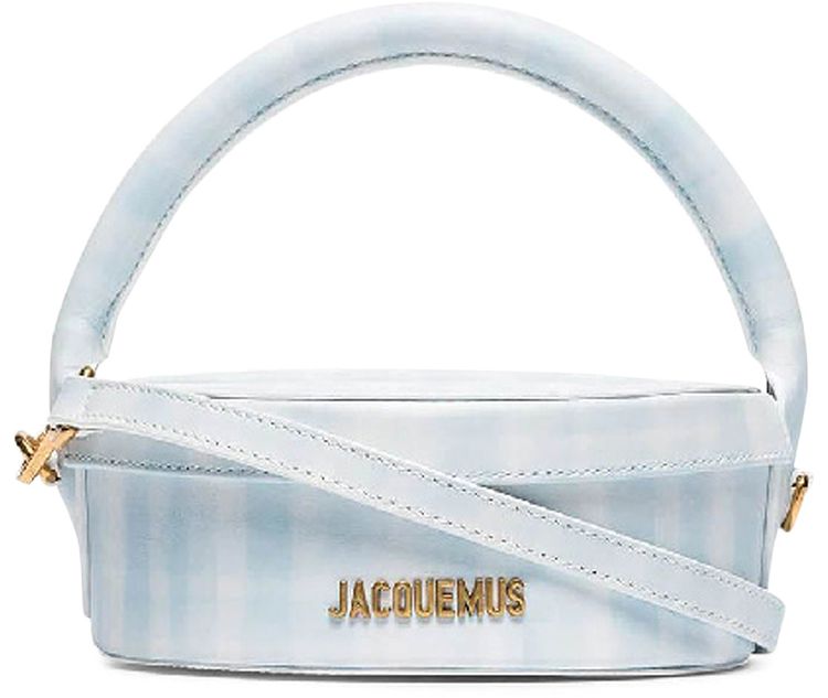 Jacquemus La Boite A Gateaux Bag Print Blue Checked
