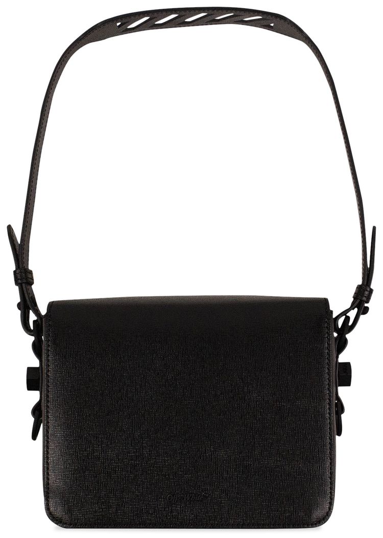 Off White Diagonal Flap Bag Black