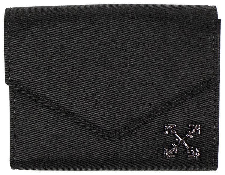 Off White Nylon Logo Small Wallet Black