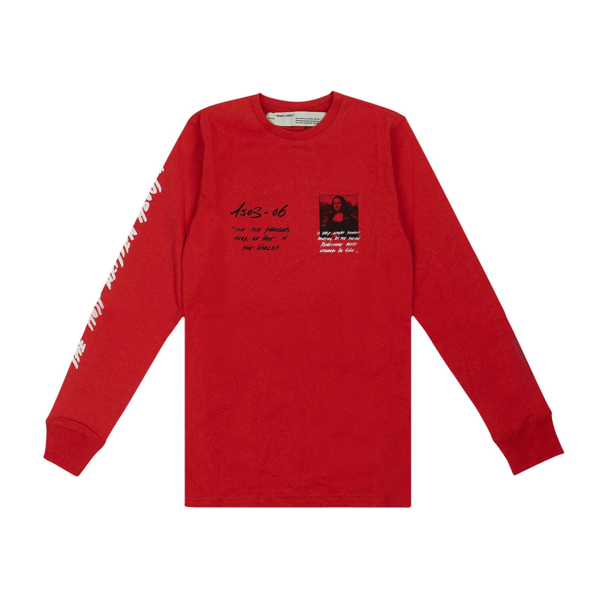 Off white mona shop lisa red long sleeve