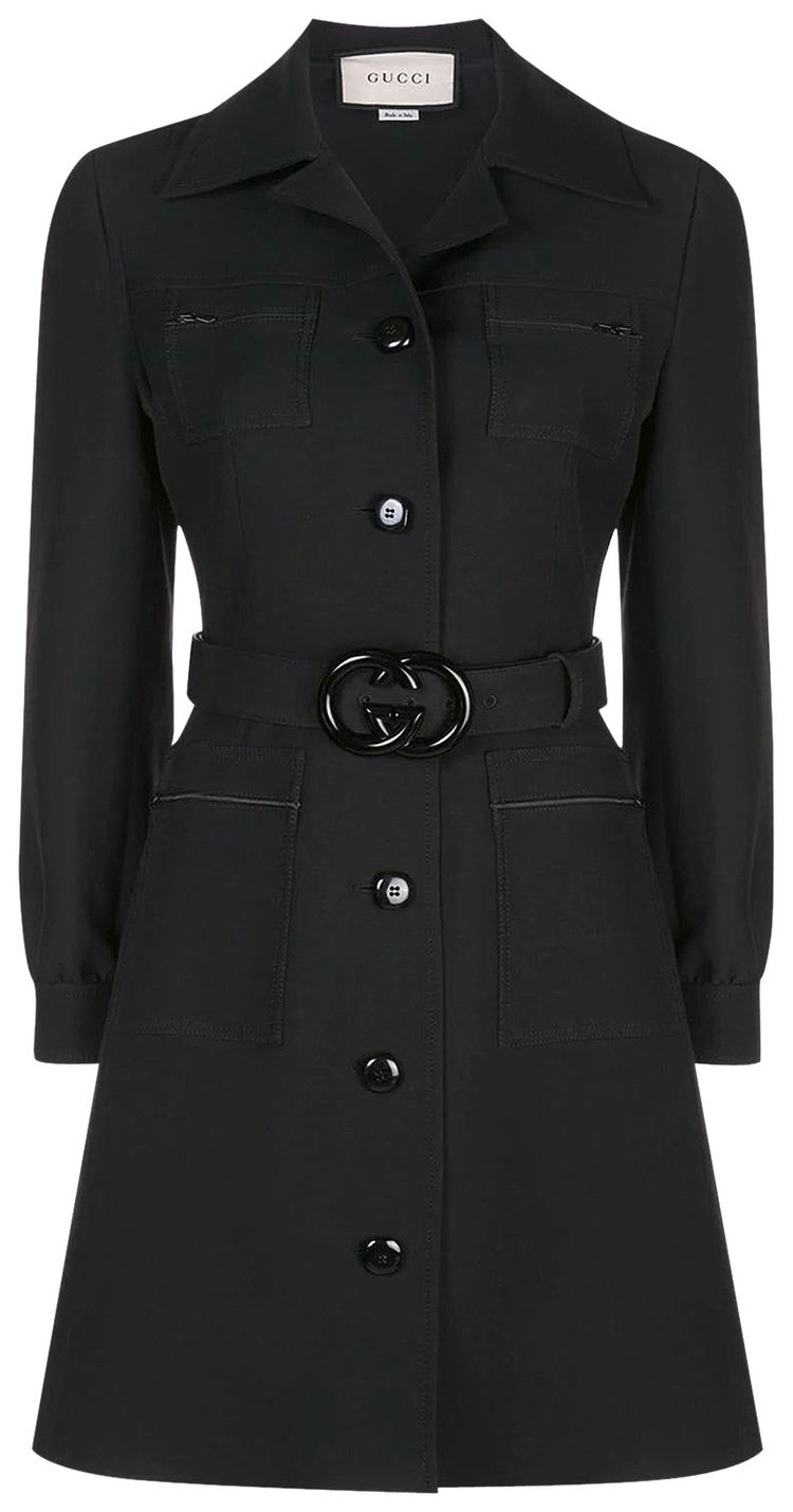 Gucci GG Belted Dress Black