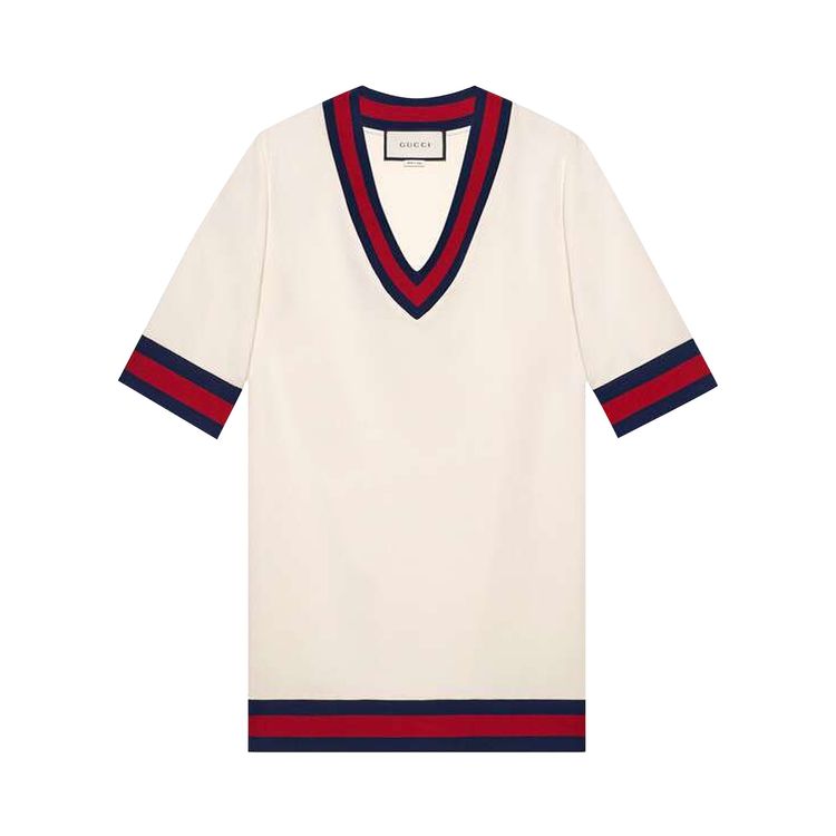 Gucci Oversize Viscose Shirt With Web Gardenia