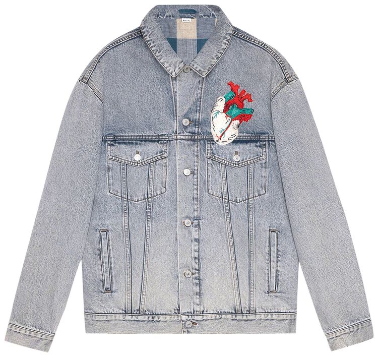 Gucci Bleached Denim Jacket Light Blue