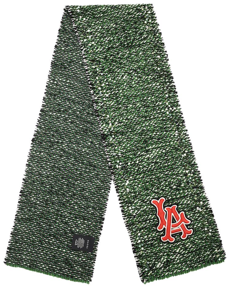 Gucci LA Angels Patch Scarf Green