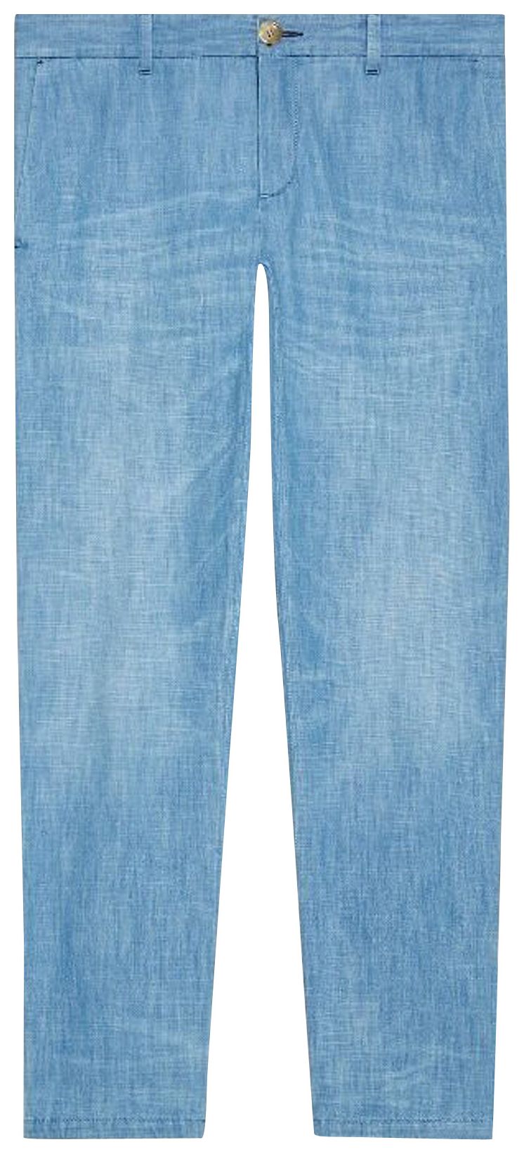 Gucci Logo Embroidered Trousers Blue