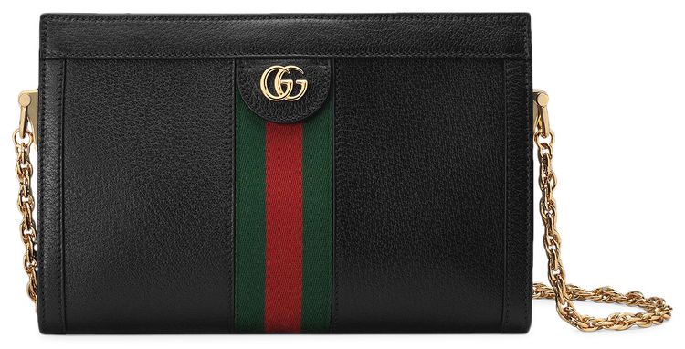 Gucci Leather Ophidia Small Shoulder Bag Black