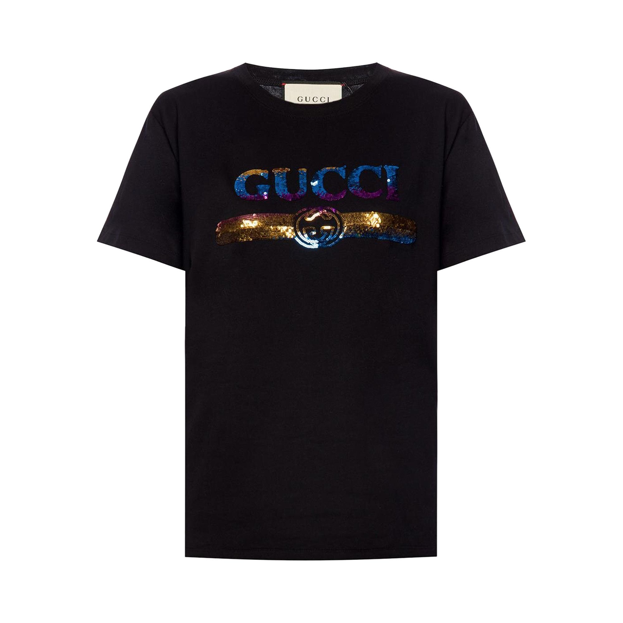 Buy Gucci Oversize T Shirt With Sequin Logo Black 492347 XJARK 1082 GOAT