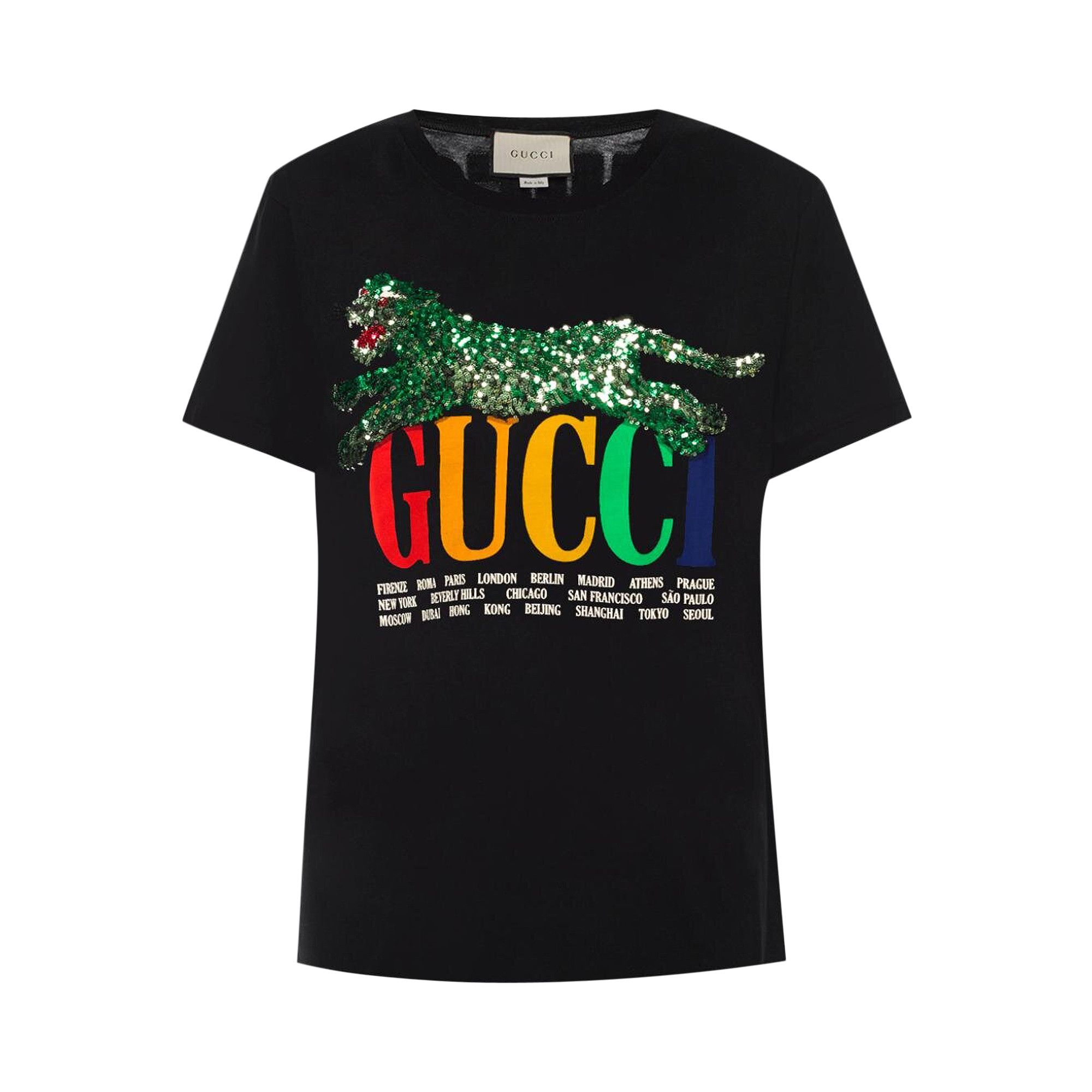 Buy Gucci Logo Printed T-Shirt 'Black' - 492348 X9Y36 1082