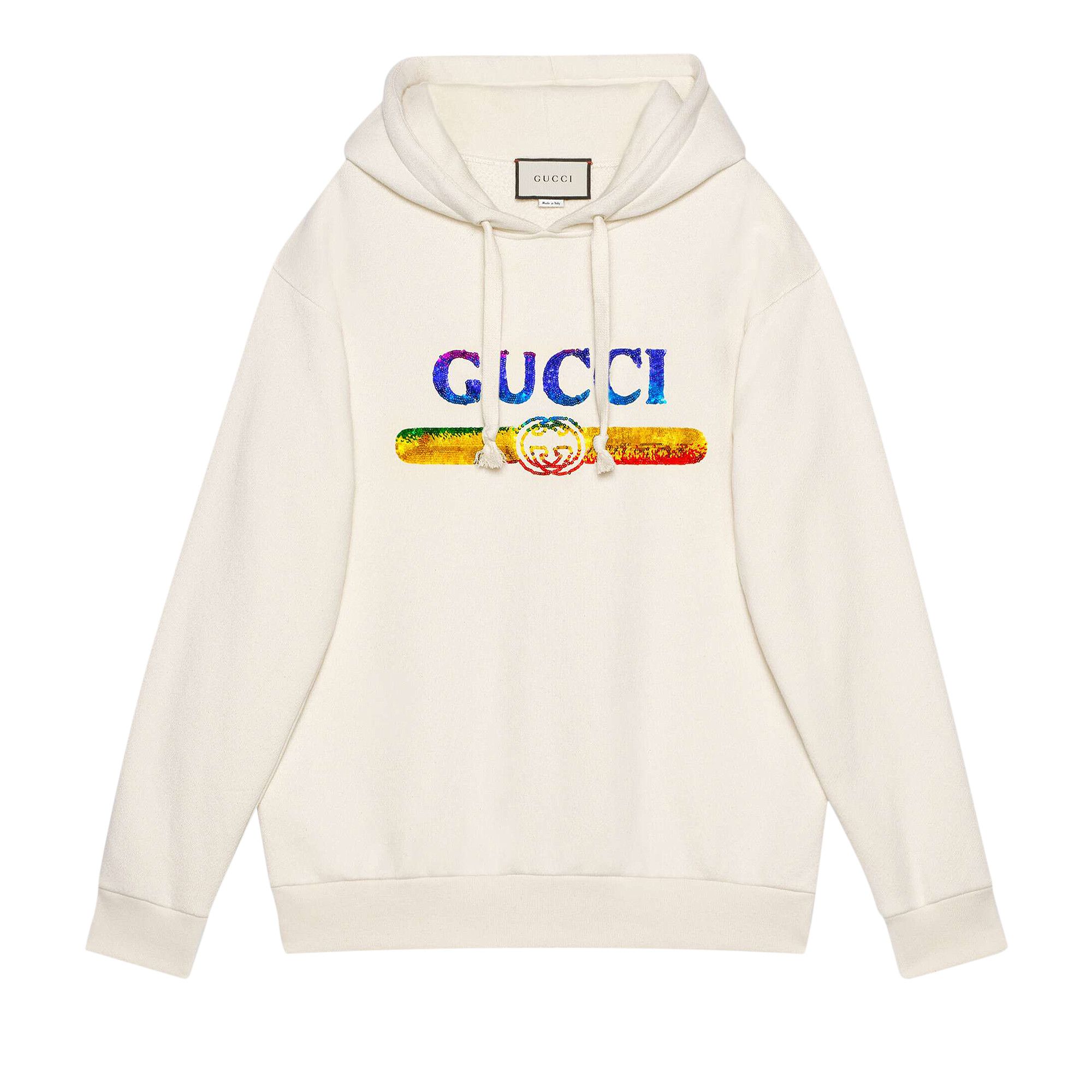 Gucci rainbow logo hoodie 2025