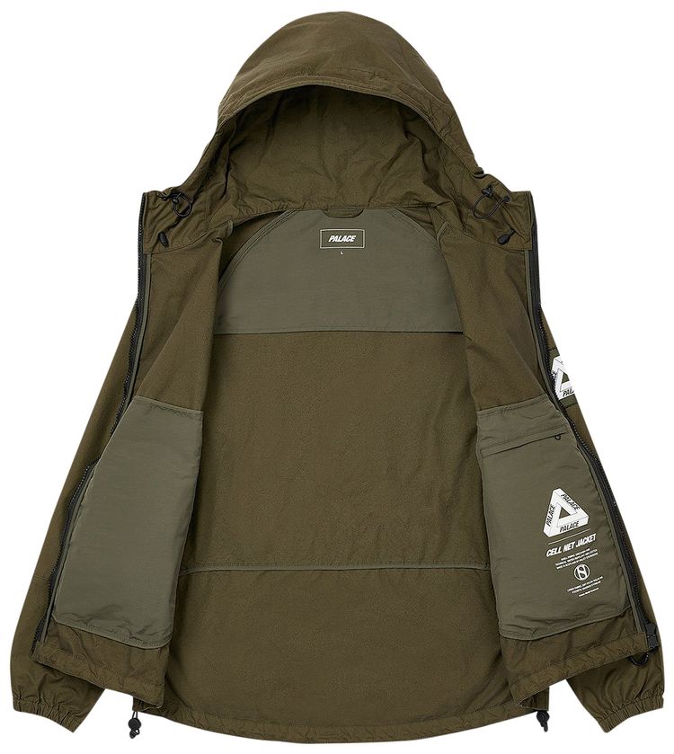 Palace Cell Net Jacket Olive