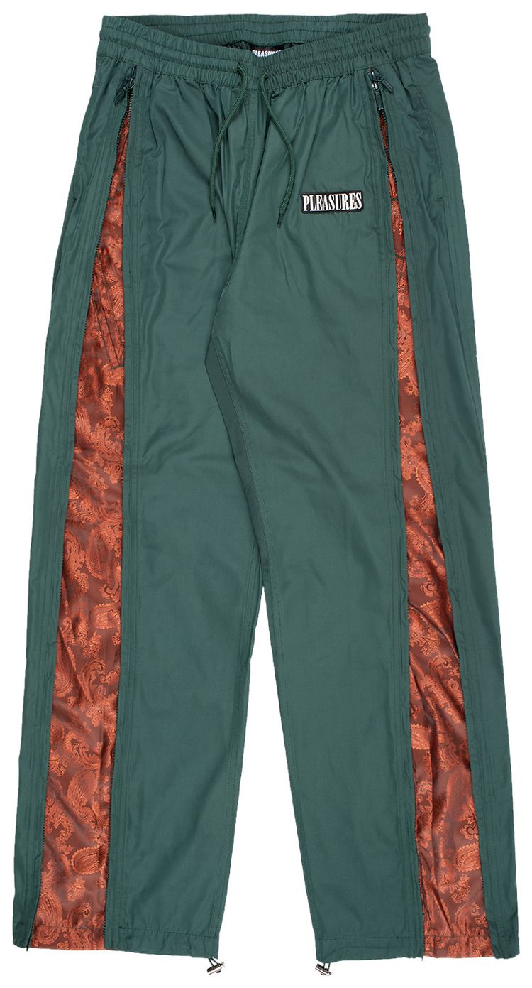 Pleasures Blast Side Zip Track Pant Forest Green