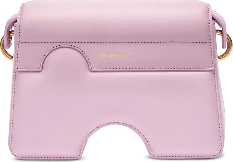 Off White Logo Print Shoulder Bag Lilac