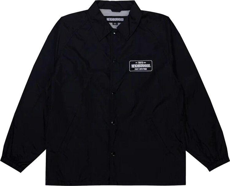 Buy Neighborhood Winbreaker Logo Jacket 'Black' - 222TSNH JKM01 BLAC | GOAT